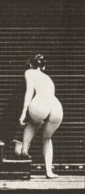 Plate 150 Descending stairs,  stooping, lifting a pitcher and turning — figure reference